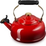 Le Creuset Enamel On Steel Whistling Tea Kettle With Gold Finishes, 1.7 Qt.