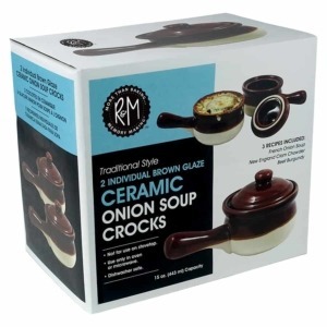 R&m International Onion Soup Crocks Brown Set/2