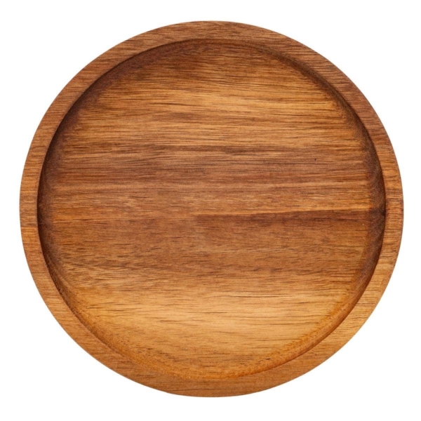 Luciano Gourmet L.gourmet Acacia Wood Serving Tray, 19.5cm Dia.x2cm