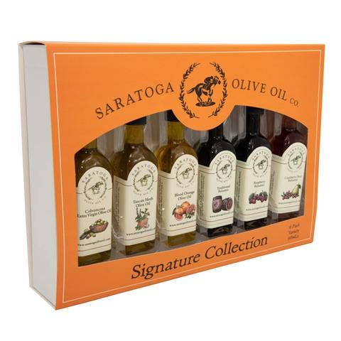 Saratoga Olive Oil Company Signature Saratoga 60ml Olive Oil & Balsamic Pack, Set Of 6