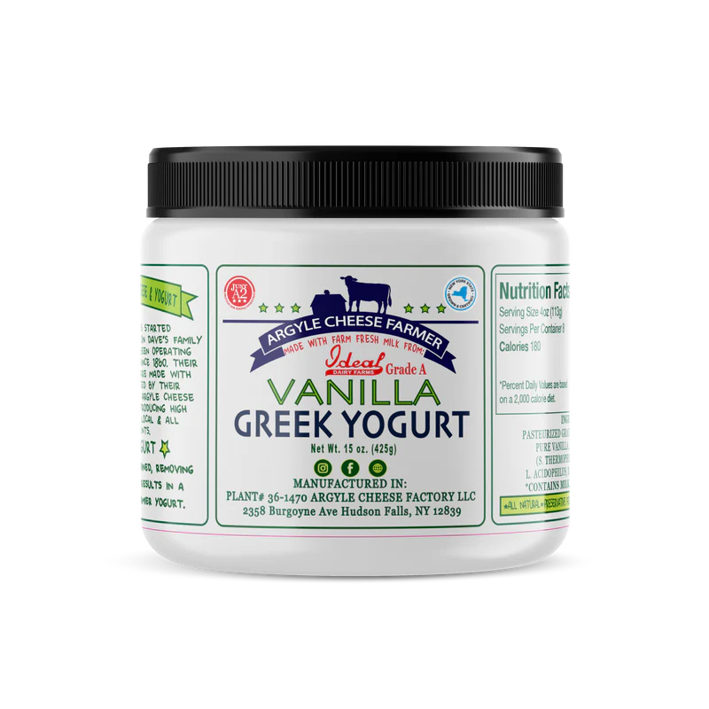 Argyle Cheese Farmer 15oz Vanilla Greek Yogurt