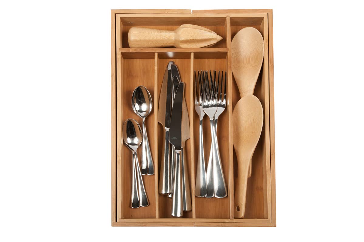 Core Home Core Bamboo Expandable Flatware Tray Md