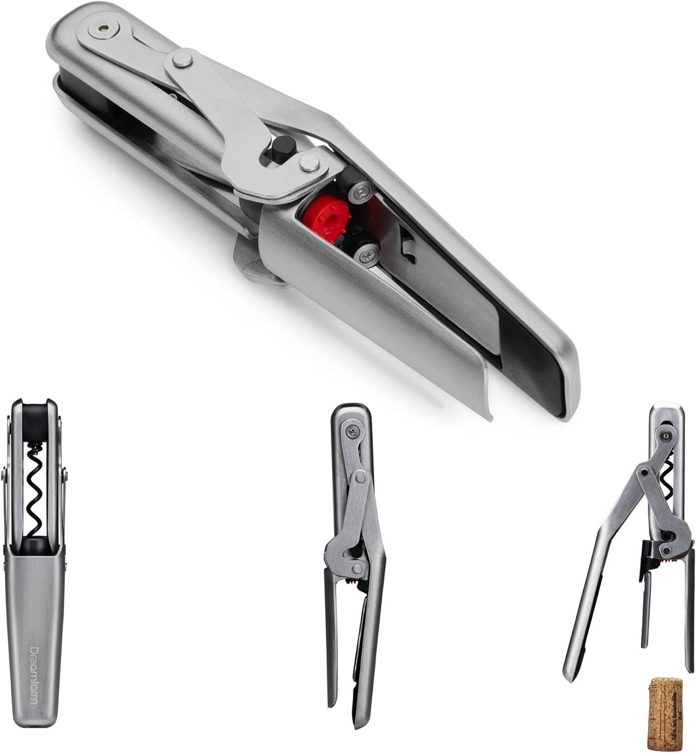 Dreamfarm Winopen Automatic Pocket Wine Corkscrew, Space Saving Wine Opener With Foil Cutter