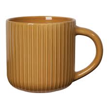 Danica Heirloom Stoneware Mug Saffron Fluted Ridges 22 Oz