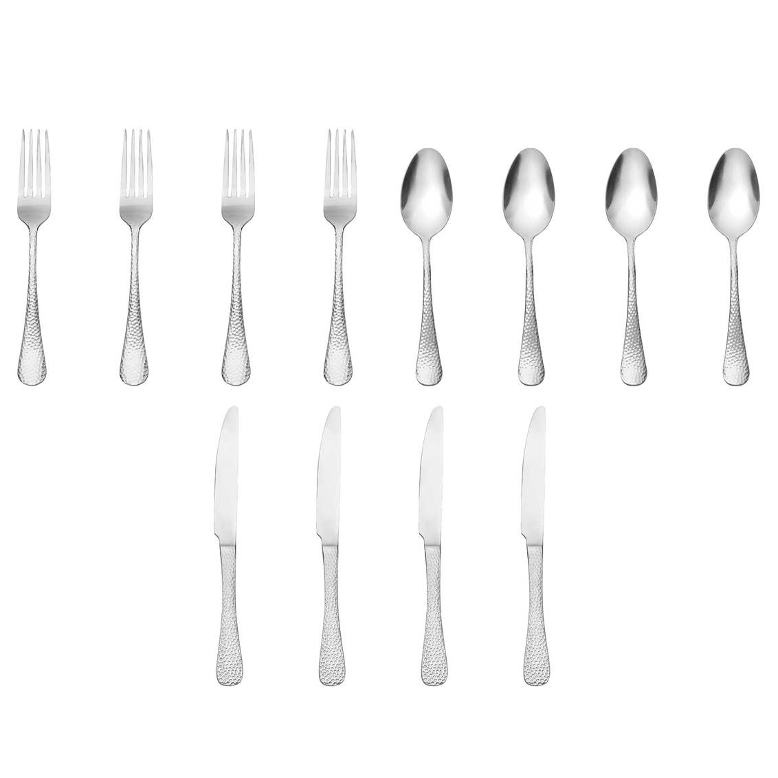 Godinger 12pc Salem 4 Each Dinner Fork | Dinner Knife | Dinner Spoon