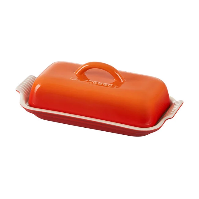 Le Creuset Heritage Butter Dish In Flame